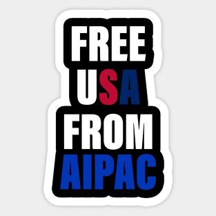 free usa from aipac Sticker